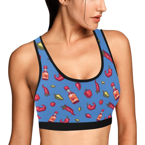 Spicy-Womens-Bralette-Blue-Model-Side-View