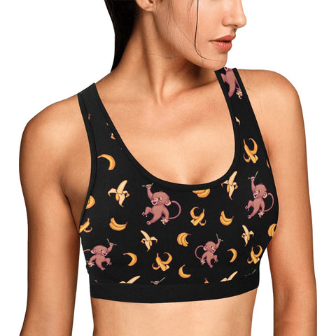 Baby-Monkey-Women's-Bralette-Black-Model-Side-View