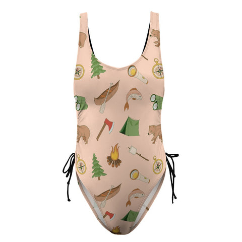 The-Great-Outdoors-Women's-One-Piece-Swimsuit-Peach-Product-Front-View