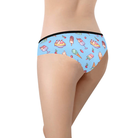 Banana-Split-Womens-Hipster-Underwear-Light-Sky-Blue-Back-View