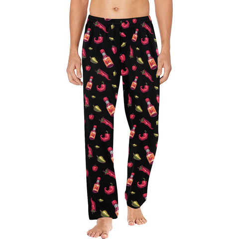 Spicy-Mens-Pajama-Black-Model-Front-View