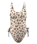100%-Grass-Fed-Women's-One-Piece-Swimsuit-Brown-Product-Front-View
