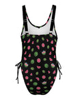 Watermelon-Womens-One-Piece-Swimsuit-Black-Product-Back-View