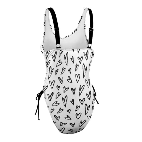 Crazy-Hearts-Women's-One-Piece-Swimsuit-White-Product-Side-View