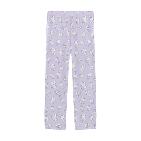 Retro-Ghost-Mens-Pajama-Lavender-Front-View