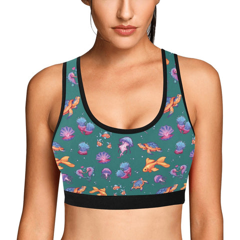 Sea-Life-Womens-Bralette-Sea-Moss-Green-Model-Front-View