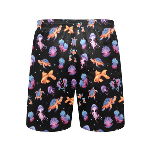Sea-Life-Mens-Swim-Trunks-Black-Back-View