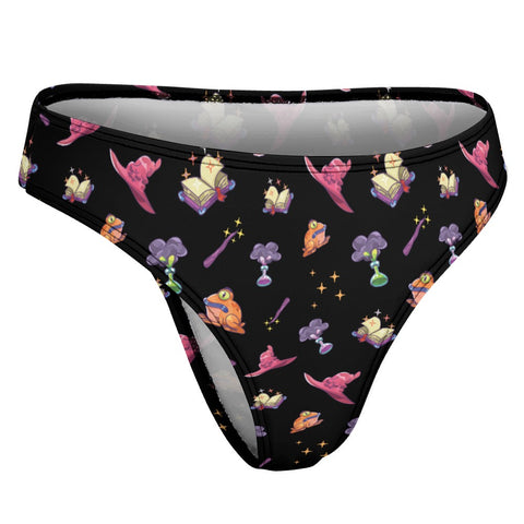 Spells-and-Potions-Women's-Thong-Black-Product-Side-View
