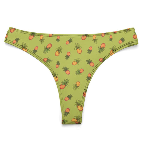 Pineapple-Womens-Thong-Lime-Green-Product-Front-View
