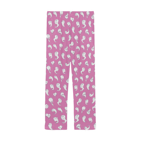 Retro-Ghost-Mens-Pajama-Magenta-Back-View