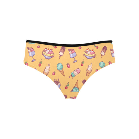 Banana-Split-Womens-Hipster-Underwear-Yellow-Product-Back-View