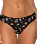 Halloween-Womens-Thong-Black-Model-Front-View