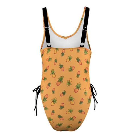 Pineapple-Women's-One-Piece-Swimsuit-Orange-Product-Back-View