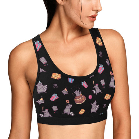 Birthday Raccoons Women's Bralette