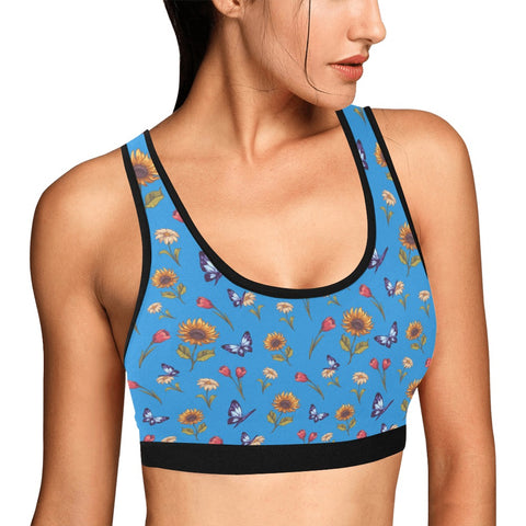 Summer-Garden-Womens-Bralette-Blue-Model-Side-View