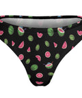 Watermelon-Womens-Thong-Black-Product-Back-View