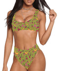 Fruit-Punch-Womens-Bikini-Set-Olive-Green-Model-Front-View