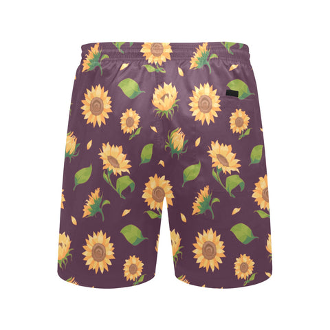 Sunflower-Men's-Swim-Trunks-Dark-Purple-Back-View