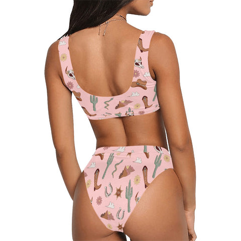 Country-Womens-Bikini-Set-Light-Pink-Model-Back-View