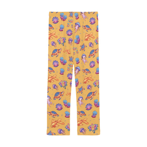 Sea-Life-Mens-Pajama-Orange-Back-View