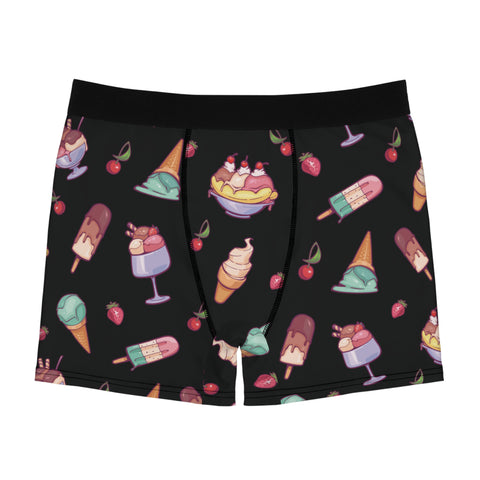 Banana-Split-Mens-Boxer-Briefs-Black-Front-View