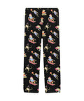Frogs-in-Action-Mens-Pajama-Black-Front-View