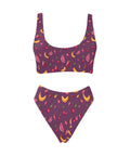 Fruit-Punch-Womens-Bikini-Set-Purple-Front-View