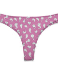 Retro-Ghost-Womens-Thong-Pink-Product-Front-View