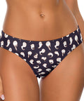 Retro-Ghost-Womens-Thong-Midnight-Blue-Model-Front-View