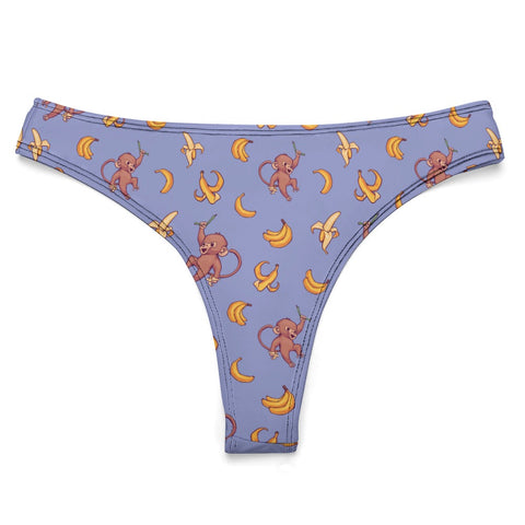 Baby-Monkey-Women's-Thong-Cornflower-Blue-Product-Front-View