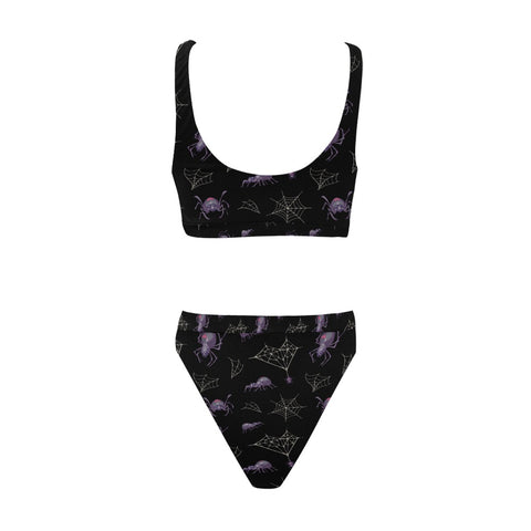 Black-Widow-Women's-Two-Piece-Bikini-Black-Back-View