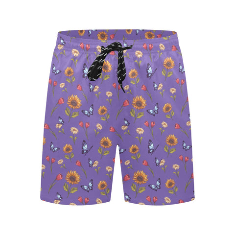 Summer-Garden-Mens-Swim-Trunks-Purple-Front-View