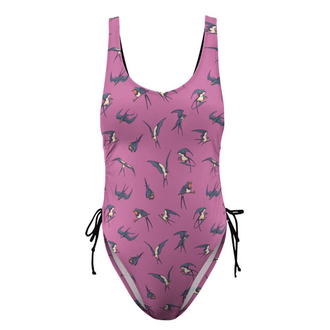 Sparrow-Womens-One-Piece-Swimsuit-Pink-Product-Front-View