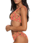 Happy-Avocado-Womens-Bikini-Set-Orange-Model-Side-View