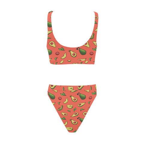 Happy-Avocado-Womens-Bikini-Set-Orange-Back-View