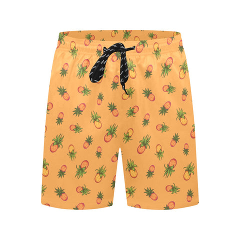 Pineapple-Mens-Swim-Trunks-Orange-Front-View