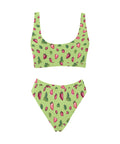 Strawberry-Womens-Bikini-Set-Lime-Green-Front-View