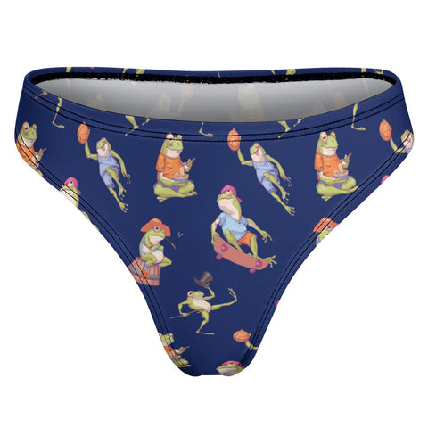 Frogs Doing Things Women's Thong
