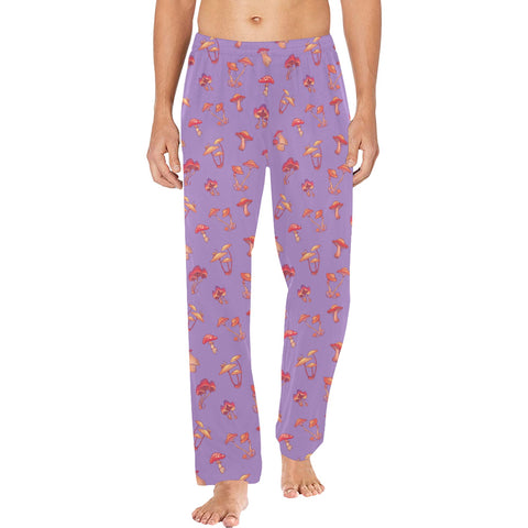 Mushroom-Mens-Pajama-Light-Purple-Model-Front-View