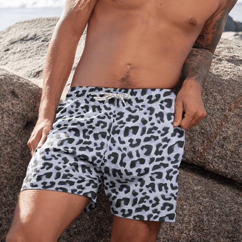 Animal Print Men's Swim Trunks