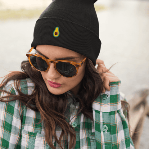 Avocado Embroidered Beanie