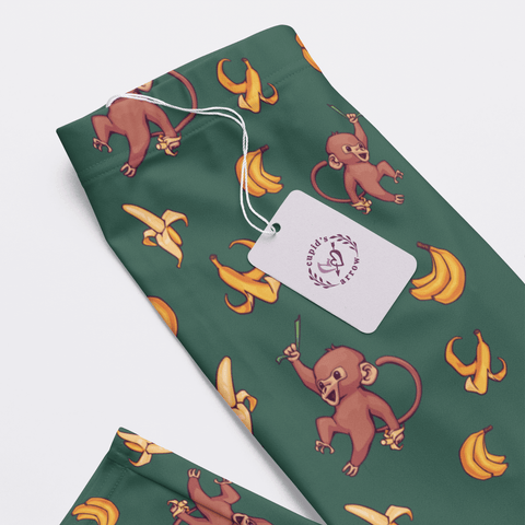 Baby-Monkey-Mens-Pajama-Green-Closeup-Product-View