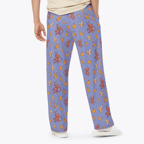 Baby-Monkey-Mens-Pajama-Cornflower-Blue-Lifestyle-Rear-View