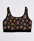 Baby-Monkey-Women's-Bralette-Black-Product-Front-View