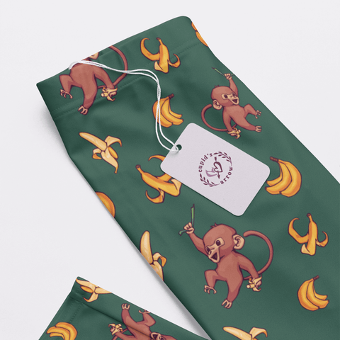 Baby-Monkey-Womens-Pajama-Green-Closeup-Product-View