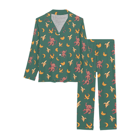 Baby-Monkey-Womens-Pajama-Green-Product-View