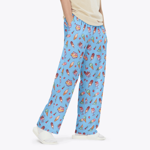 Banana-Split-Mens-Pajama-Sky-Blue-Semi-Side-Lifestyle-View