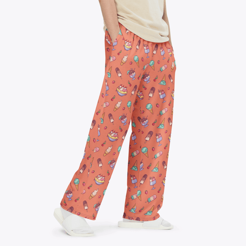 Banana-Split-Mens-Pajama-Peach-Semi-Side-Lifestyle-View
