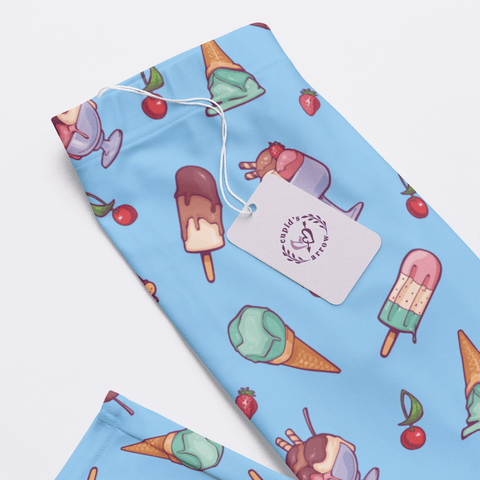 Banana-Split-Womens-Pajama-Sky-Blue-Closeup-Product-View
