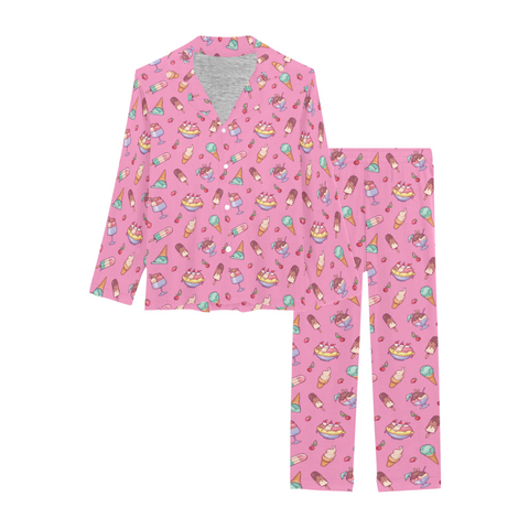 Banana-Split-Womens-Pajama-Hot-Pink-Product-View
